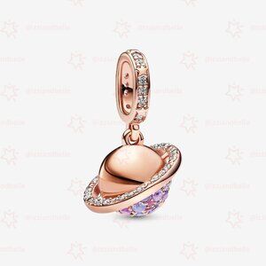 Pandora Planet Saturn Sparkling Dangle Charm